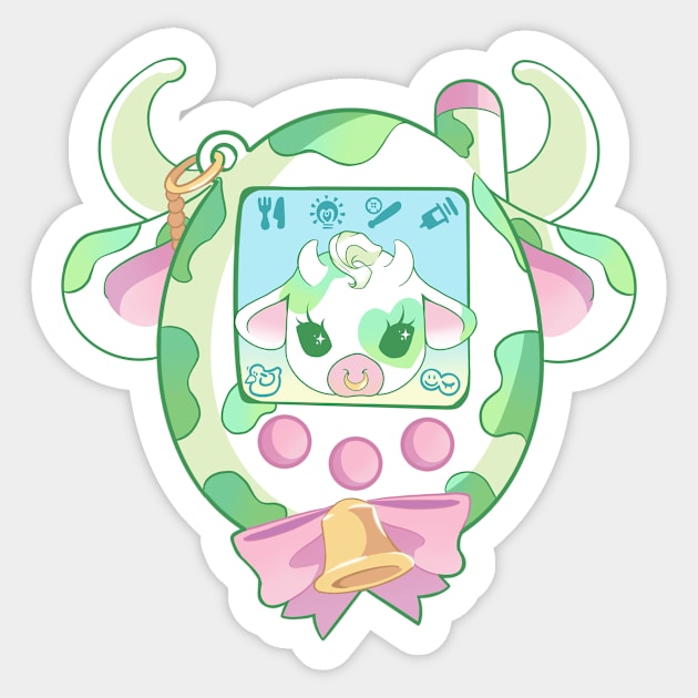 Moolisa Tamagotchi Green Sticker by Sugarnspice